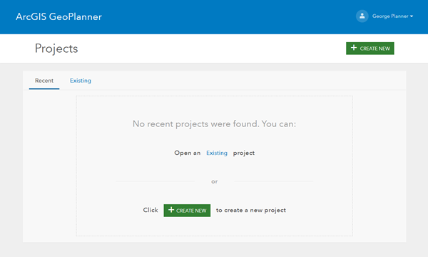 Create or open an existing project. Create or open an existing project.